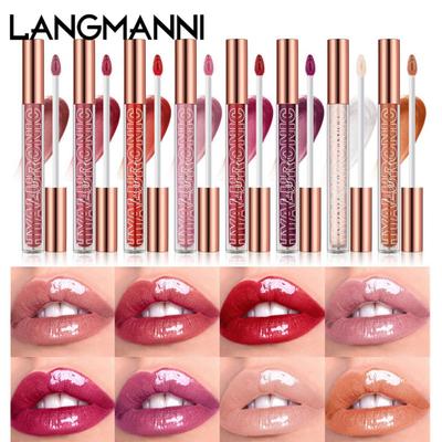 LANGMANNI neue Produkte werden in die Regale von Hyaluronic Lip Glaze Flash Lip Gloss Achtfarbige Feuchtigkeits- und Feuchtigkeitslösung gestellt