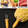 Anti Scalding Corn Forks Stainless Steel Holders, Heat Resistant Shaped Handles, Double Picks Needle Skewers Set for Outdoor Camping And Home Barbecue