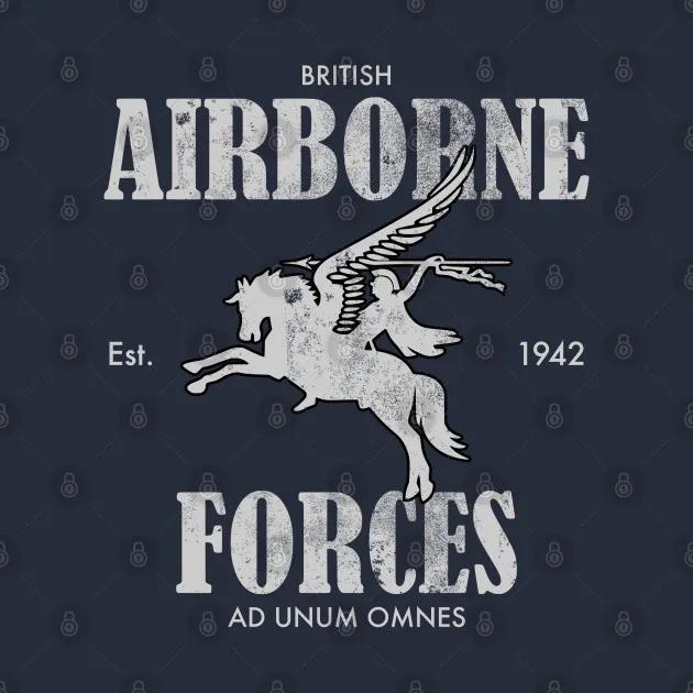 

British Airborne Forces Paratrooper TShirt 100 Cotton ONeck Summer Short Sleeve Casual Mens Tshirt Size S3XL 4XL