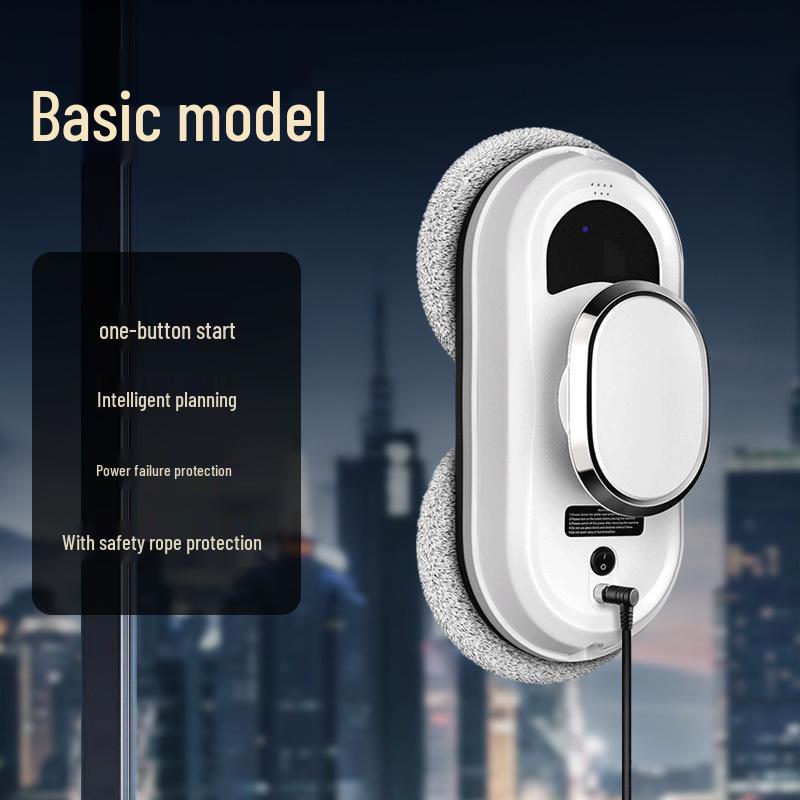 Electric Dual-Pane Window Cleaning Robot - Automatic High-Rise Glass Cleaner for Homes.