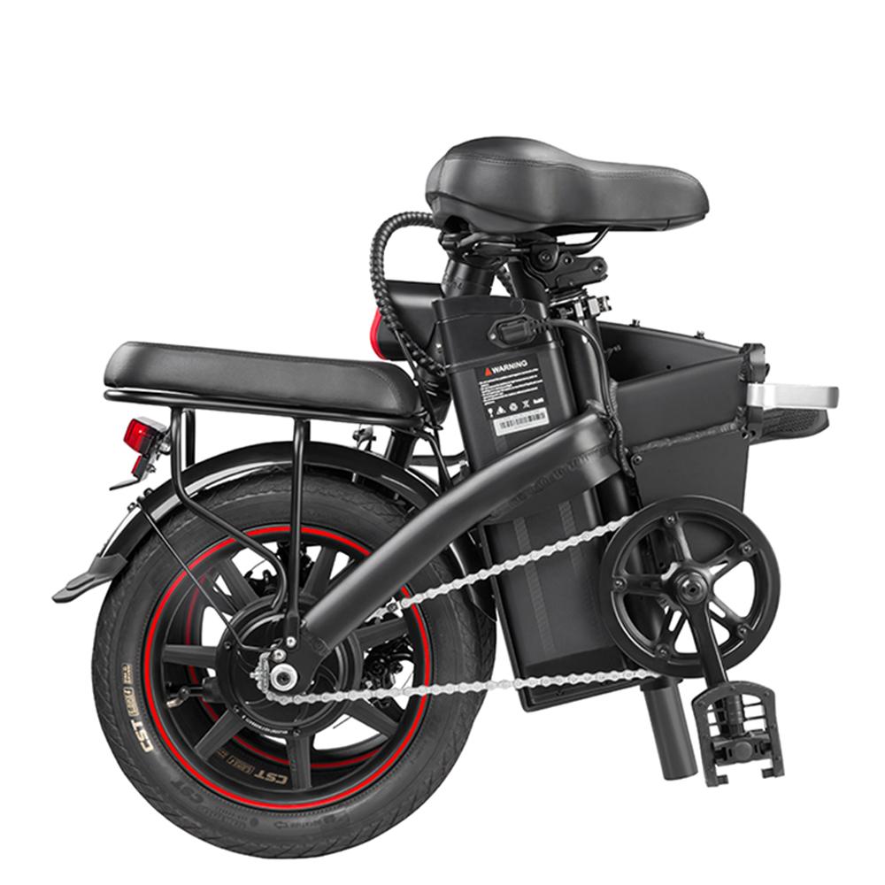 Electric Bike Foldable DYU 14" 250W Motor Top Speed 25Km/h 48V 7.8AH Max Range 60Km Black A5