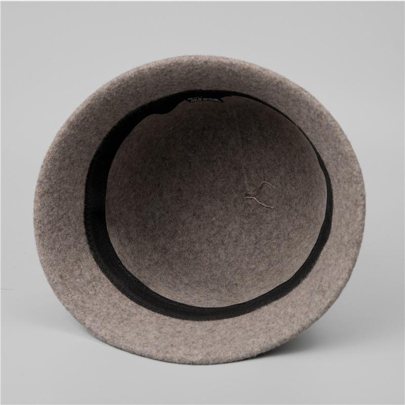 Hat Women's New Autumn and Winter Show Small Temperament Wool Top Hat Medium Woolen Hat Retro