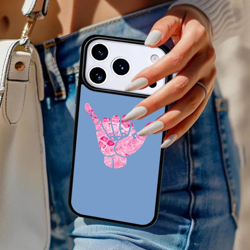 Surfer Surf Hang Loose Shaka Phone Case For iPhone 17 Air 14 15 13 12 Max Cover For Apple 16e 11 Pro Max Plus Coque
