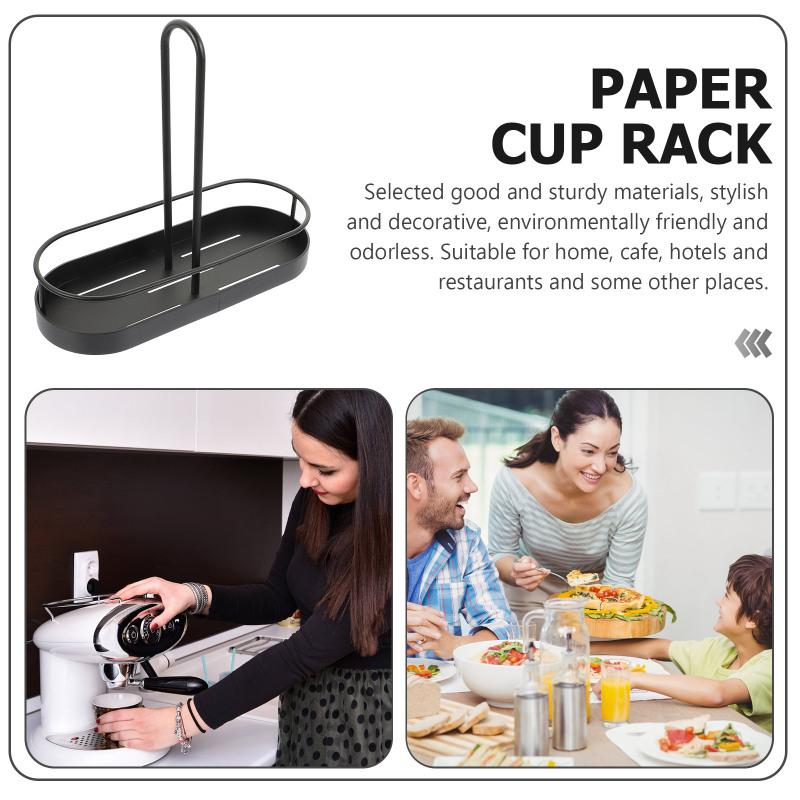 Coffee Station Organizer Paper Cup Holder Coffee Condiment Tea Bags Storage Rack for  Kitchen Home Office
