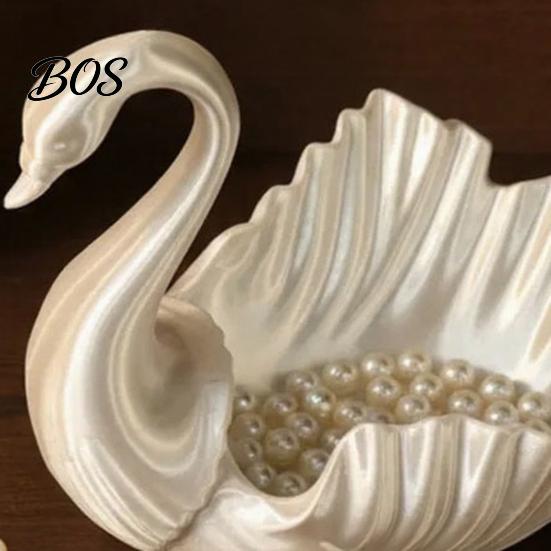Jewelry Organizer 3D Printed Swan Tray, Shaped Earrings Necklace Ring Trinkets Holder Tray Dish Decorative Keys