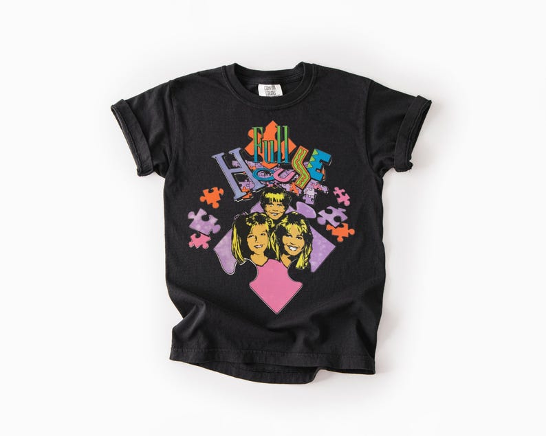 Full House Youth Puzzle Piece Graphic T-Shirt, Unisex Comfort Colors 120