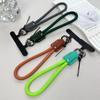 Nylon Phone Clip Lanyard Women Fashion Wrist Phone Strap Anti-Lost Rope Keychain  Phone Accessories