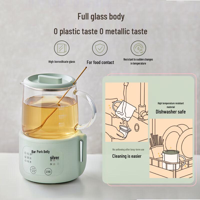 Bear Mini All-Glass Wellness Kettle 0.4L CN plug (adapter included)