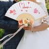 6/10/20 Stück Weißpapier Handfächer Chinesischer Handfächer Faltfächer für DIY Dekoration Hochzeit Tanzparty Sommer
