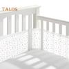 Oddychający Siatkowy ochraniacz do łóżeczka z dwustronnymi paskami Bezpieczna siatkowa bariera do łóżeczka dla niemowląt Łatwa instalacja Ochrona kończyn Ochraniacz do łóżeczka