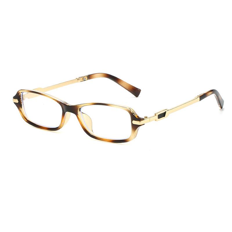 

Latest Design Korean Style Square Small Frame Reading Glasses Latestspaper Color Shift Anti Blue Light Women Hyperopia Eyeglass 0