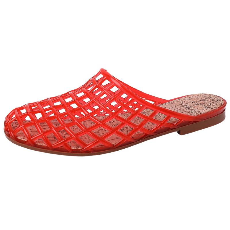 Simple Crystal Jelly Shoes Empty Beach Cool Slippers Women's 2025 Summer Classic Outer Wear Fashion Bag Head Slippers