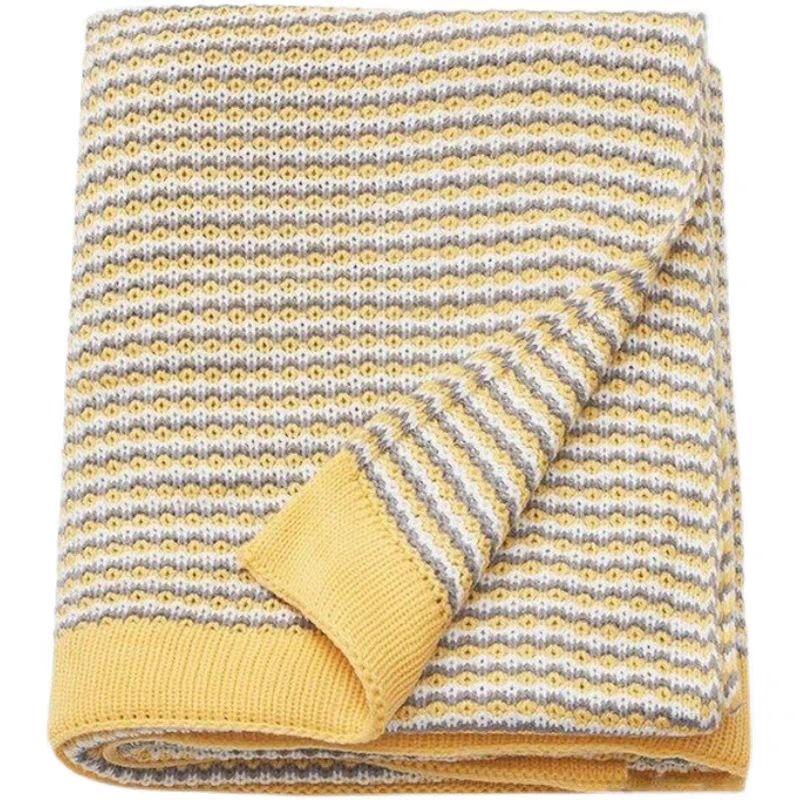 

Скандинавский вязаный плед - Толстый пряжный плед для послеобеденного сна под кондиционером в офисе, покрывало для дивана, украшение изножья кровати и шаль 120x180cm