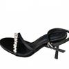 2025 spring new round head thin heel high heel temperament thin French fashion sexy beauty open-toed women's sandals