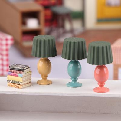 1:12 Dollhouse Miniature Desk Lamp Study Model Dollhouse Furniture Decoration Micro Scene Light Ornament Pretend Play Toys