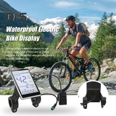 Electric Ebike Display 5 Pin 24V 36V 48V 60V Bike Odometer Universal Scooter LCD Panel Screen 31.8 22.2MM Electric Bike Power Meter