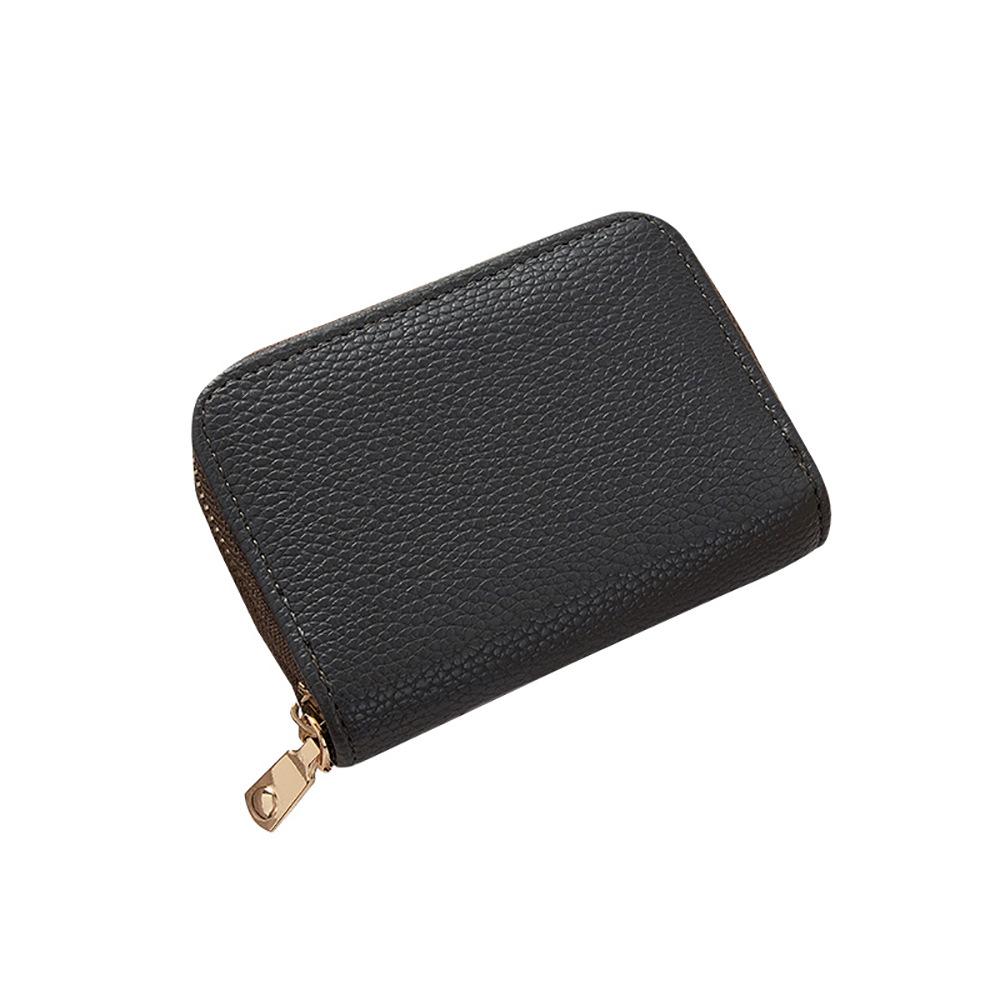 New 2025 Card Bag Women's Short Simple Solid Color Multi-card Large-capacity Zipper Student Change Bag Women