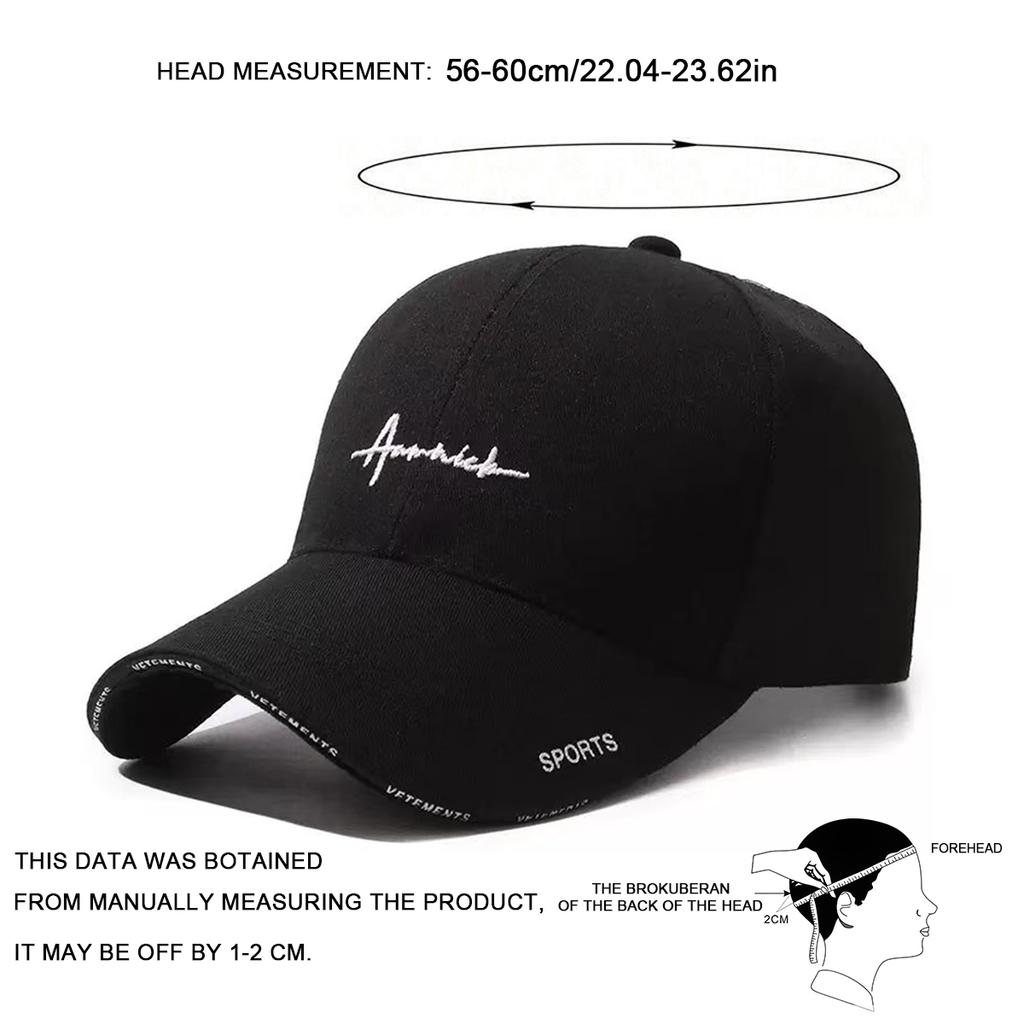 Letter SPORTS Embroidered Baseball Hat Fashionably Simple Dad Hats Outdoor Travel Sunscreen Cap Middle Aged and Elderly Golf Caps
