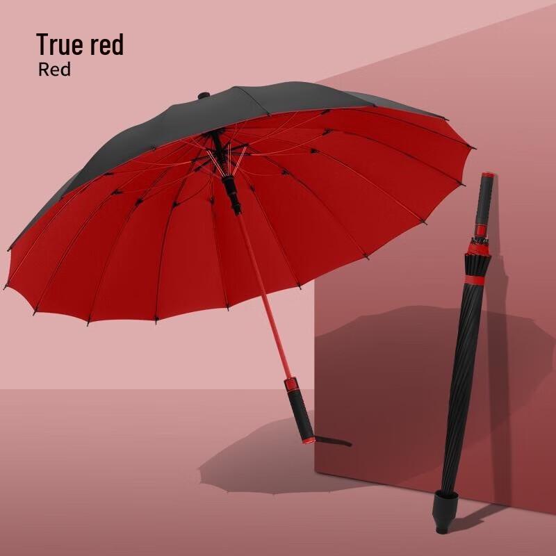Maydu 16-Rib Long-Handle Windproof Umbrella