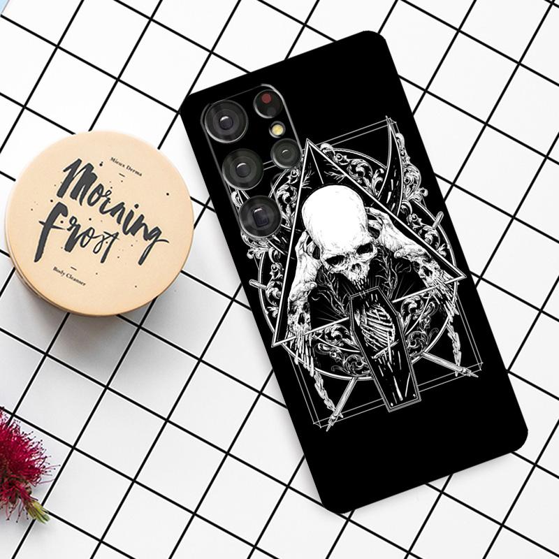 Ram Skull Skeleton Horror Case For Samsung Galaxy S23 S21 S22 Ultra S8 S9 S10 Note 10 Plus Note 20 Ultra S20 FE Cover