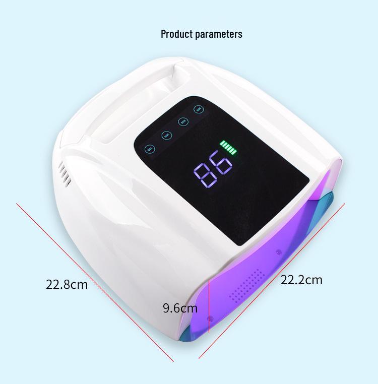 96W Wireless UV Nail Gel Lamp: High Power, Quick-Dry Smart Dryer for Salons