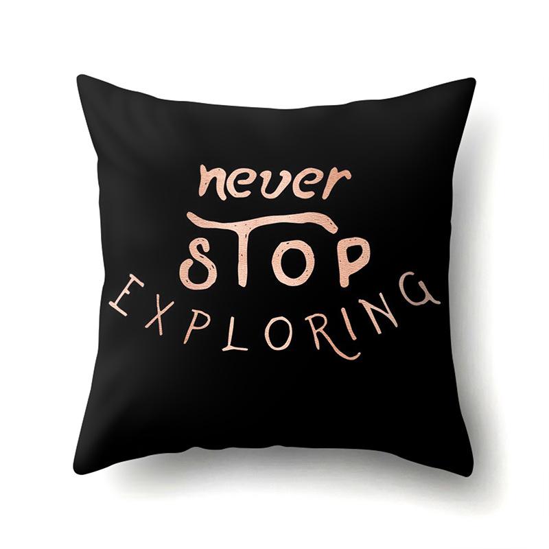 Polyester Pillow Case Automobile Decoration Home Printed Pillow Case Waist Cushion Cover Car Cushion Head Cushion Cover