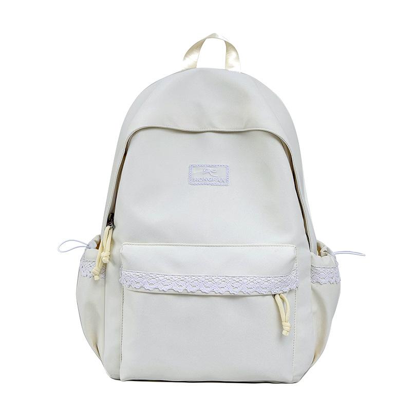 Schoolbag Korean Ins Niche Gentle Lace Junior High School Backpack Large Capacity Secondary School Bag Female Backpack
