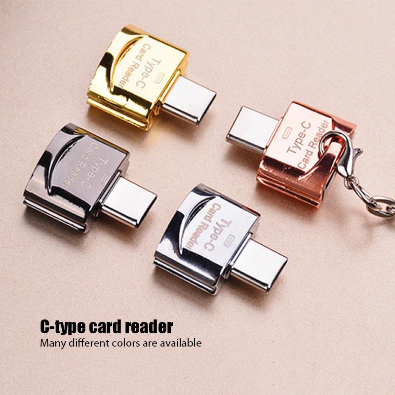 USB Type C To Micro-SD TF Adapter OTG Cardreader Portable Mini Card Reader Smart Memory Card Reader For Laptops Mac book Samsung