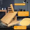 Tortilla Press10 Inch Roti Maker with Rolling Pin Large Bamboo Wood Tortilla Maker with 50 Pieces Parchment Paper