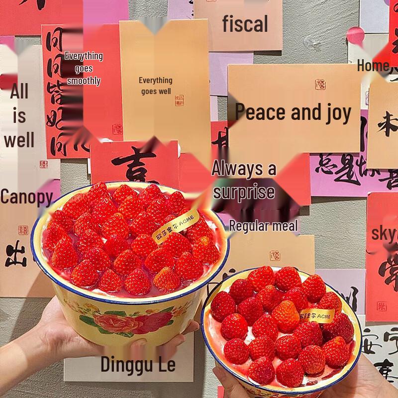 Vintage Red Floral Enamel Cake Basin with Lid