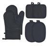 MDNG Heat Resistant Silicone Grip Oven Mitts & Pot Holders Set