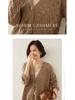 2024 Autumn/Winter Cashmere Cardigan: Button Closure, Leaf Openwork, Loose & Versatile Sweater.