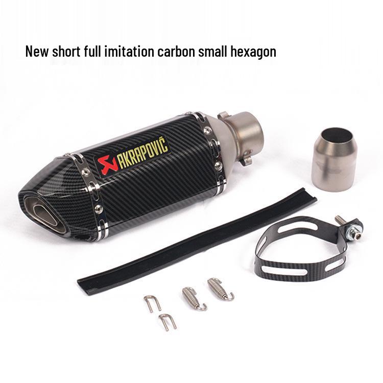 Huanglong Motorcycle Carbon Hex Exhaust for 600NINJA, 400CBR, 500R3, R25, GSX250