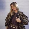 Women'S Leopard Print Casual Loose Long Sleeve Lamb Fleece Jacket