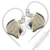 KZ ZSN Pro2 Wired Canal 10mm Dynamic 30095 Balanced Armature Driver Microphone In-Ear Monitors, Earphones, DD&BA, Type, Over-Ear, Driver, (Gold