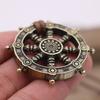 Buddhistisches Dharma-Rad Halskette Spirituelles Amulett für Männer Religiöser Schmuck Samsara Talisman Anhänger Charme