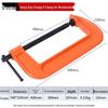 Heavy Duty Orange G-Clamp with Black Screw for Woodworking Jointing and Clamping