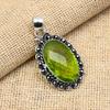 Frumos verde ametist piatră prețioasă lucrată manual 925 bijuterii din argint sterling drăguț pandantiv