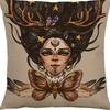 Tarot Printed Line Pillow Cover Moon Star Home Bedroom Sofa Pillow Cushion Cover