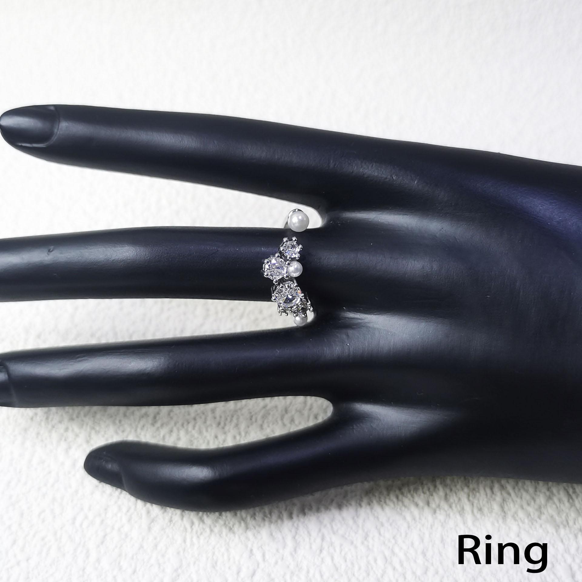 

Princess Jewelry Pearls with Crystals Charming Women s Necklace Earring Bracelet Ring High-end Jewelry Set Wedding Gift