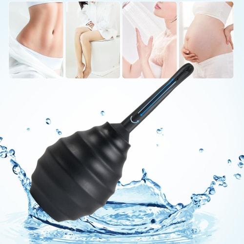 Soxeeh Enema Pump, 330ml Large Capacity, Multi-Purpose Irrigator with Backflow Prevention, Manual Pump, Non-Slip Silicone, Unisex