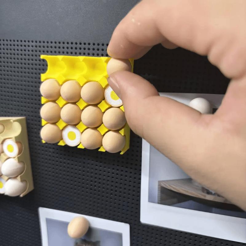 Cute Egg Tray Fridge Magnet Detachable Magnetic Eggs Hold Photos Memo Notes Creative Kitchen Decor Housewarming Gift