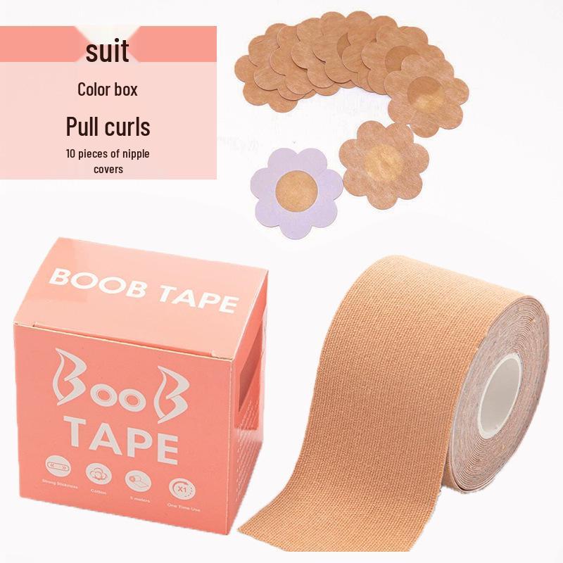 Elastic Fabric Breast Lift Tape: Transparent, Breathable, Cuttable, Anti-Sweat, Sports-Ready Bra Pads for Women.