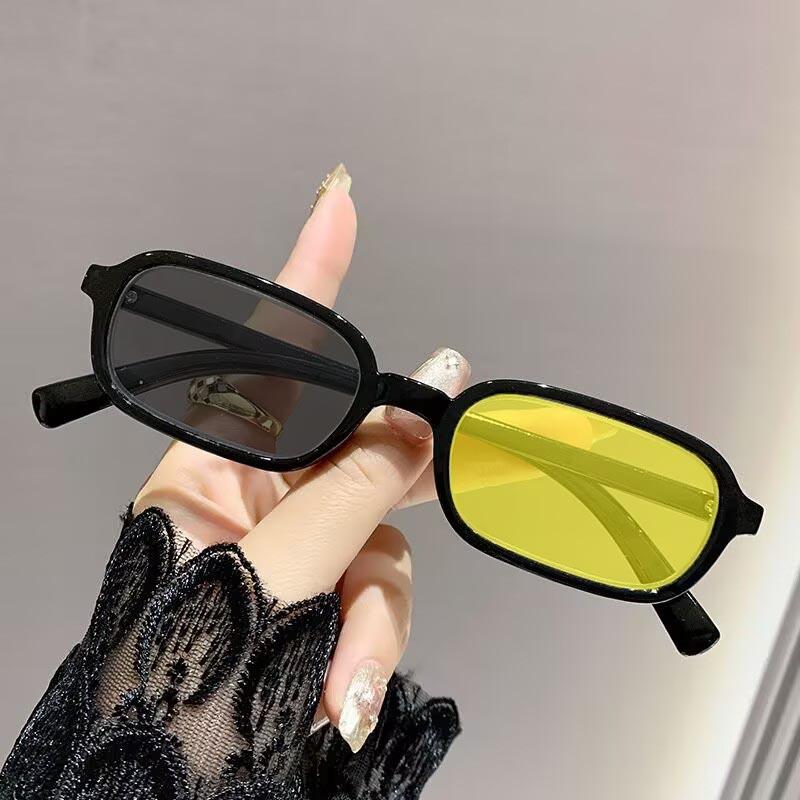 Fashion Small Printing Photochromic Myopia Glasses Women Men Night Vision Short Sight Eyewear with Yellow Lenses Minus Diopter