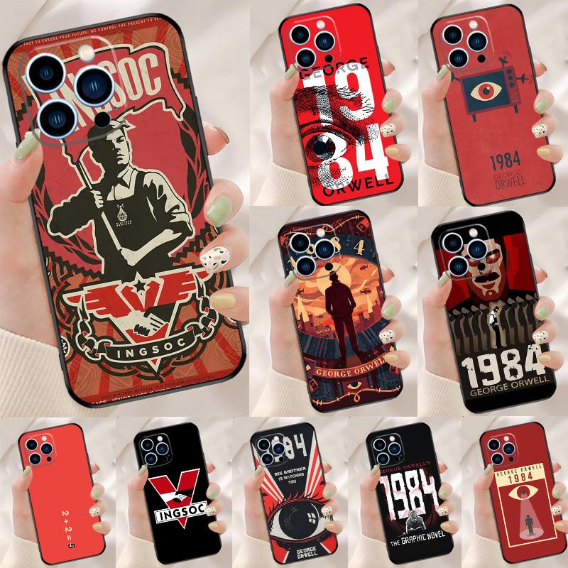 1984 George Orwell Case For iPhone 16 15 Pro Max 11 12 13 Mini 14 15 Pro Max 16 Plus XR 16e Phone Back Cover