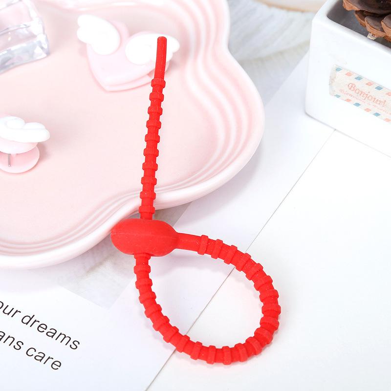 21.5cm Color Silicone Cable Ties: Versatile Organizing Tools for Cables, Jewelry, and Keychains
