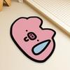 New Cute Cartoon Diatom Mud Floor Mat for Home, Bathroom, and Toilet, Absorbent, Non-Slip, Quick-Drying Bathroom Mat