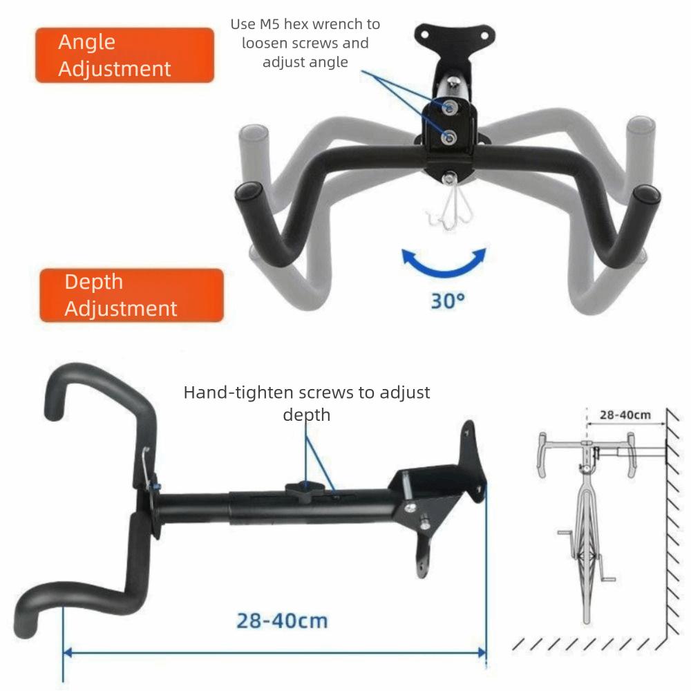 Foldable Design Wall Beam Bike Rack Space Saving Wall Mounted Bicycle Rack  Road Bicycle Storage