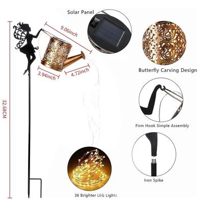 Solar Wrought Iron Lamp Patio Decor Ourdoor Lights For-Garden Pathway Lighting Ceiling Led Street Light Strip Outdoor Waterproof