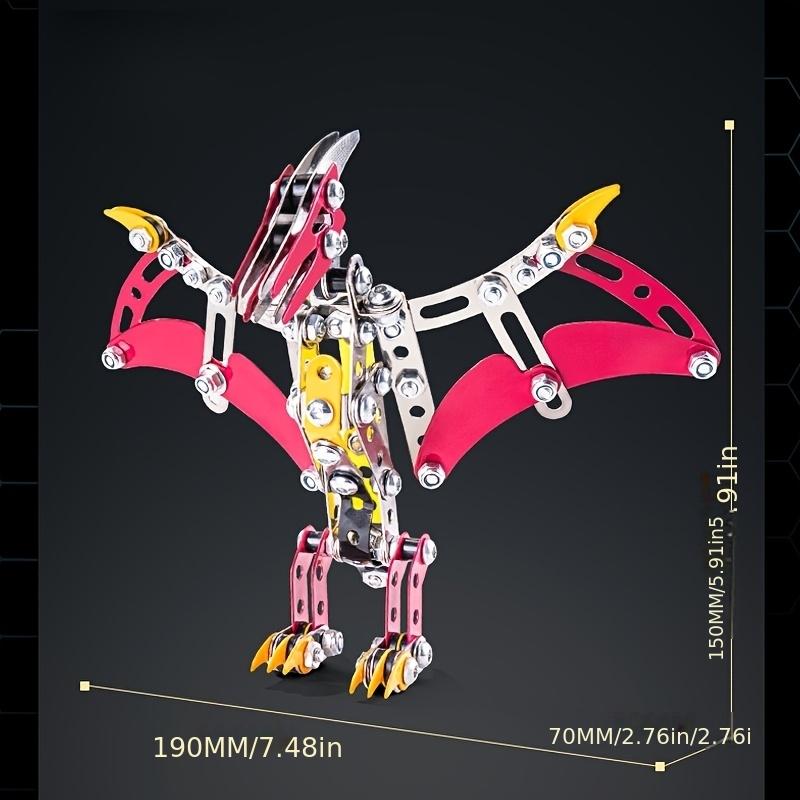 Teenagers Diy Metal Assembly Nut Combination Assembly Disassembly Dinosaur Engineering Vehicle 3D Stereoscopic Model Ornament